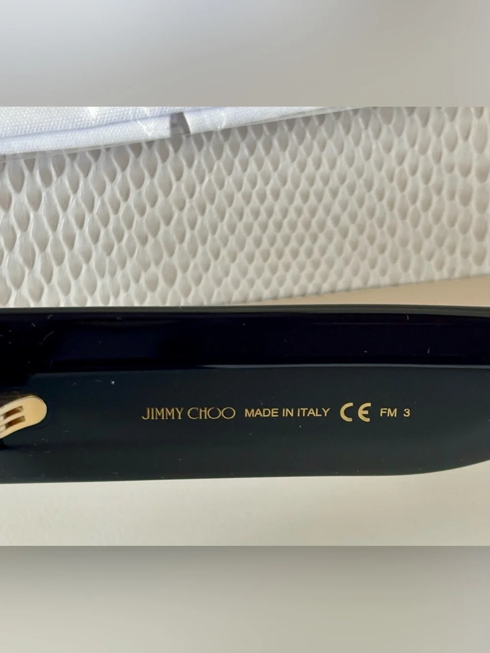 Jimmy Choo Black Cat-Eye Sunglasses with Silver Stud Accents NIB w/dust cloth